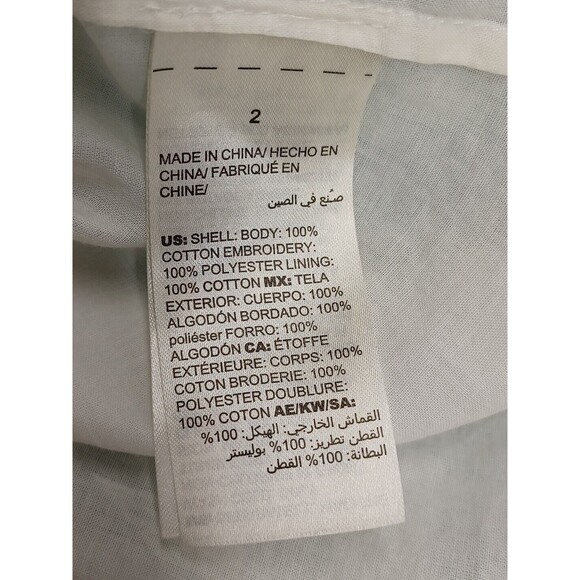 Chicos 2 Top Teal Blue Eyelet Cold Shoulder Short Zig Zag Sleeve Blouse M - Picture 9 of 11